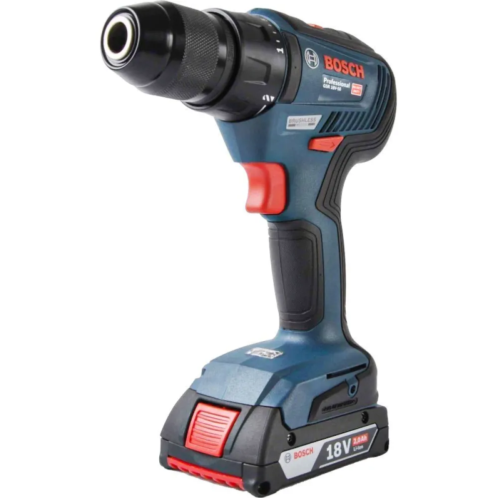 Bosch GSR 18V-50 Professional аккумуляторная дрель-шуруповерт (2 x 2 Ач, ЗУ), 06019H5000