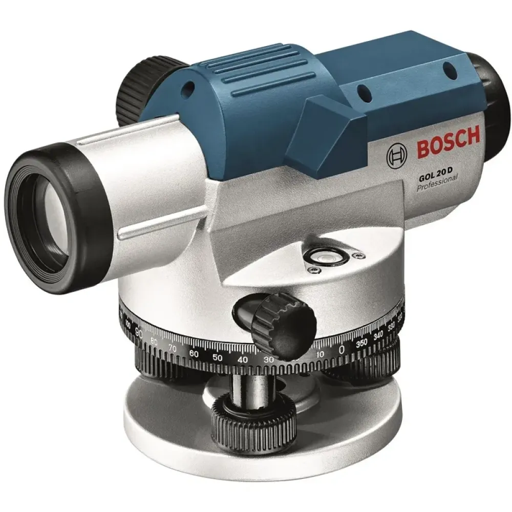 Bosch GOL 20 D Professional оптический нивелир + бленда, кейс, ключ, отвес и регулировочный штифт 0601068400