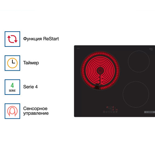 Электрическая варочная панель Bosch PKK611BB2E