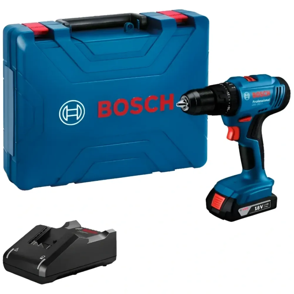 Bosch Professional GSB 183-LI аккумуляторная ударная дрель-шуруповерт (2 x 2 Ач, ЗУ), 06019K9120